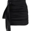 Dolce & Gabbana Ruched Satin Mini Skirt