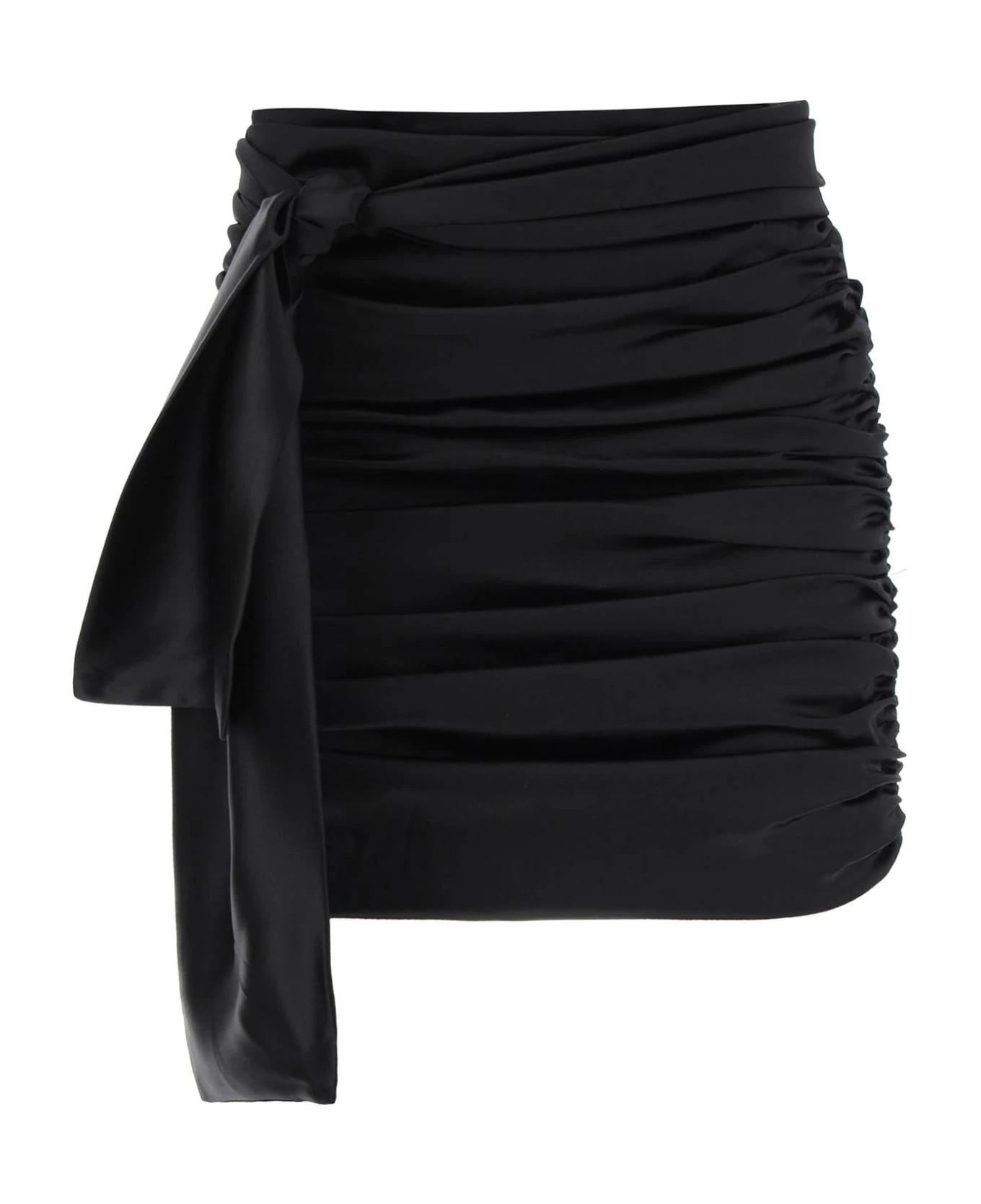 Dolce & Gabbana Ruched Satin Mini Skirt 1 Dolce & Gabbana Ruched Satin Mini Skirt