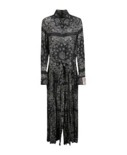 Golden Goose Dalma Long Sleeve Flared Dress