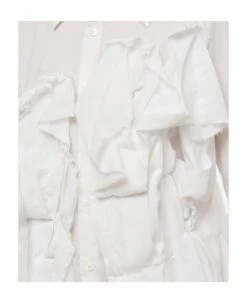 Comme Des Garcons Rouched Long Sleeve Shirt -Italist Store ed3a9b0acb77ad823c780706e8369a49