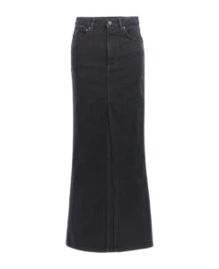 Balenciaga Denim Long Skirt