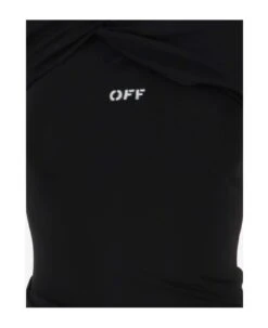 Off-White Stretch Viscose Draped Dress -Italist Store efa44b4587065d1c5ea8028284c3bd72