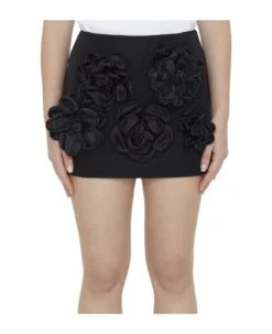 Dolce & Gabbana Ottoman Miniskirt With Flowers