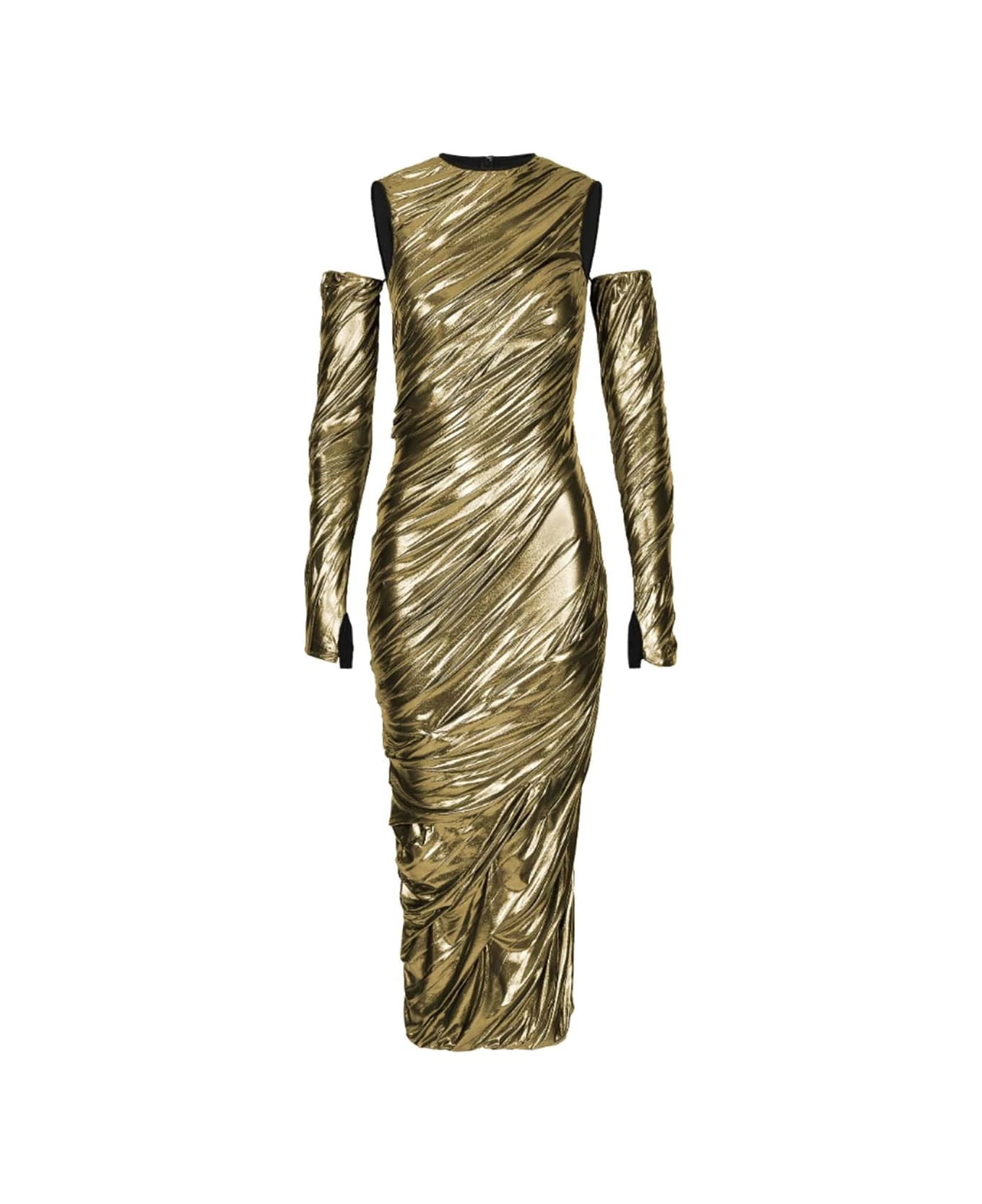 Dolce & Gabbana Laminated Organza Midi Dress 1 Dolce & Gabbana Laminated Organza Midi Dress