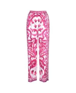 Dolce & Gabbana Printed Silk Trousers
