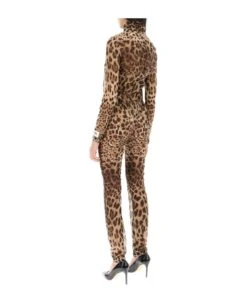 Dolce & Gabbana Leopard Print Silk Chiffon Jumpsuit -Italist Store f13d381bbe98522edeabd63c1b73a238