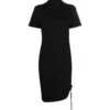 Black Lya Draped-design Dress
