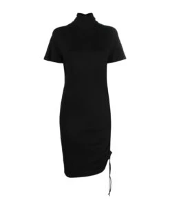 Black Lya Draped-design Dress