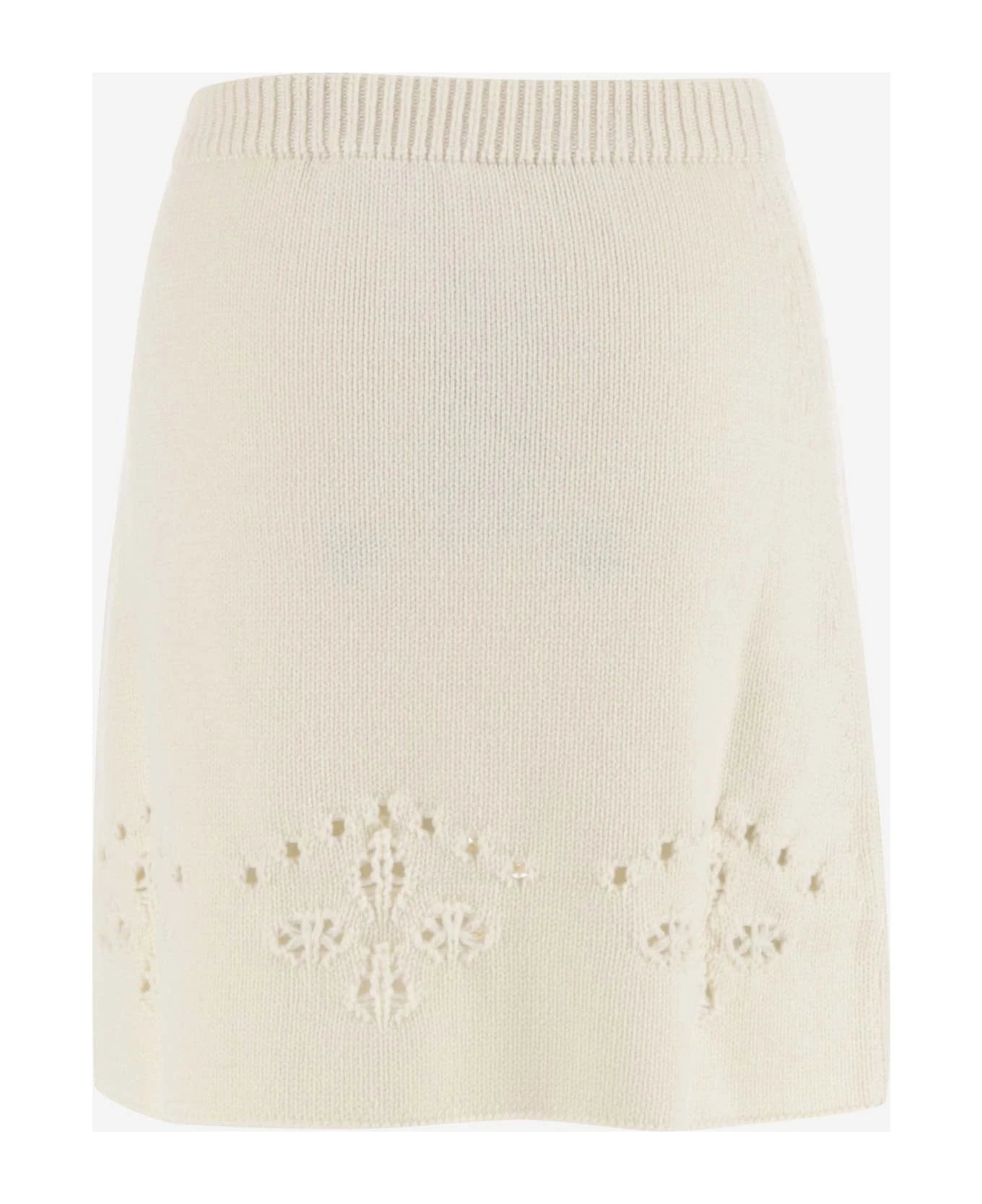 Chloé Wool Skirt With Cut Out Embroidery 2 Chloé Wool Skirt With Cut Out Embroidery - Image 2