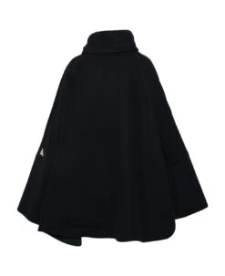 Black Virgin Wool Blend Cape -Italist Store f2ebd72069320a9366ad885e98fbe89e