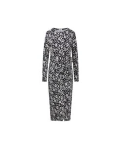 Lisy Graphic-printed Knot Detailed Midi Dress