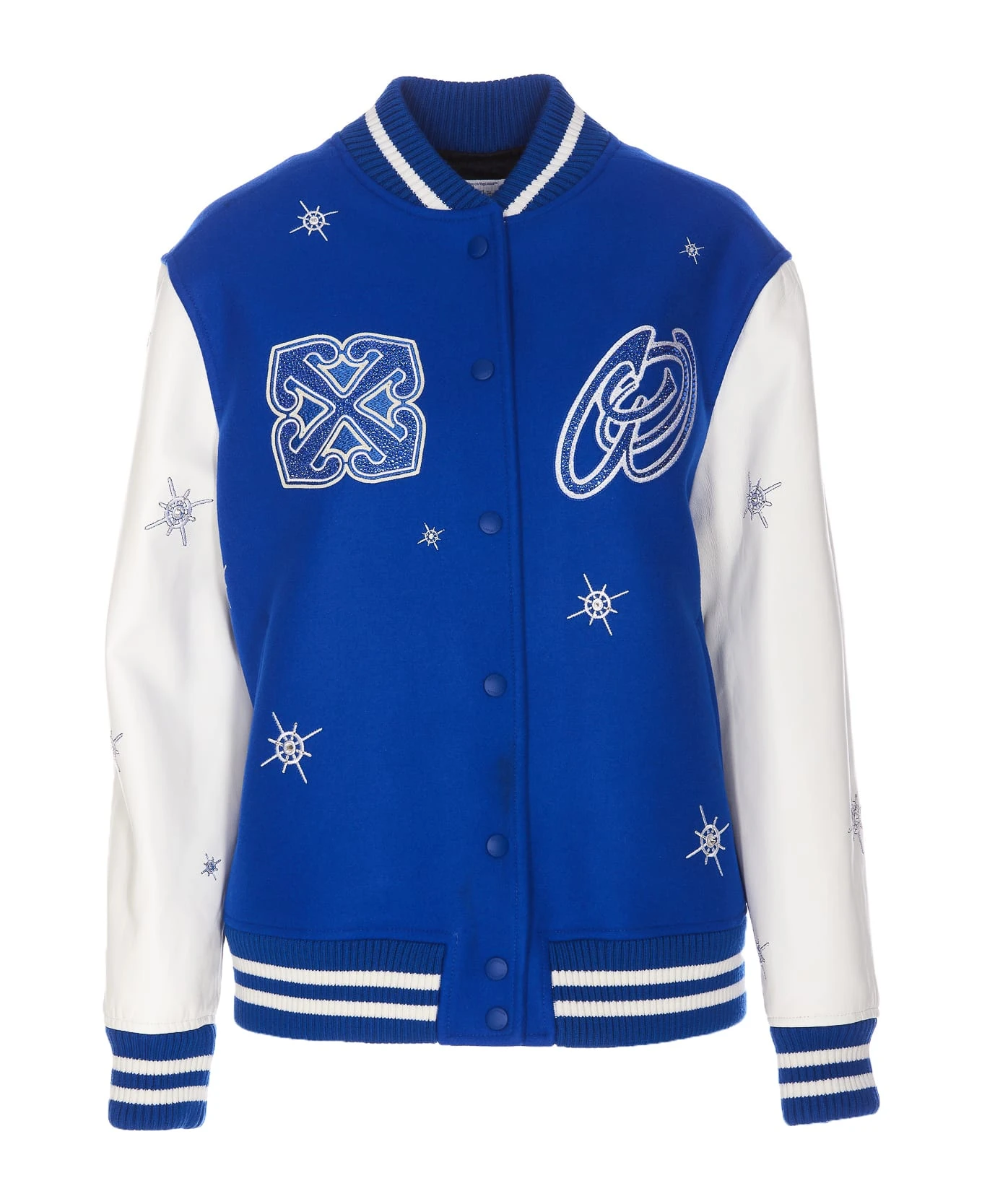 Off-White Wo Bling Stars Varsity Jacket 1 Off-White Wo Bling Stars Varsity Jacket