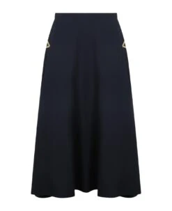 Valentino Crepe Couture Midi Skirt