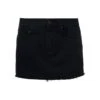 Balenciaga Black Miniskirt With Raw-cut Hem In Cotton Woman