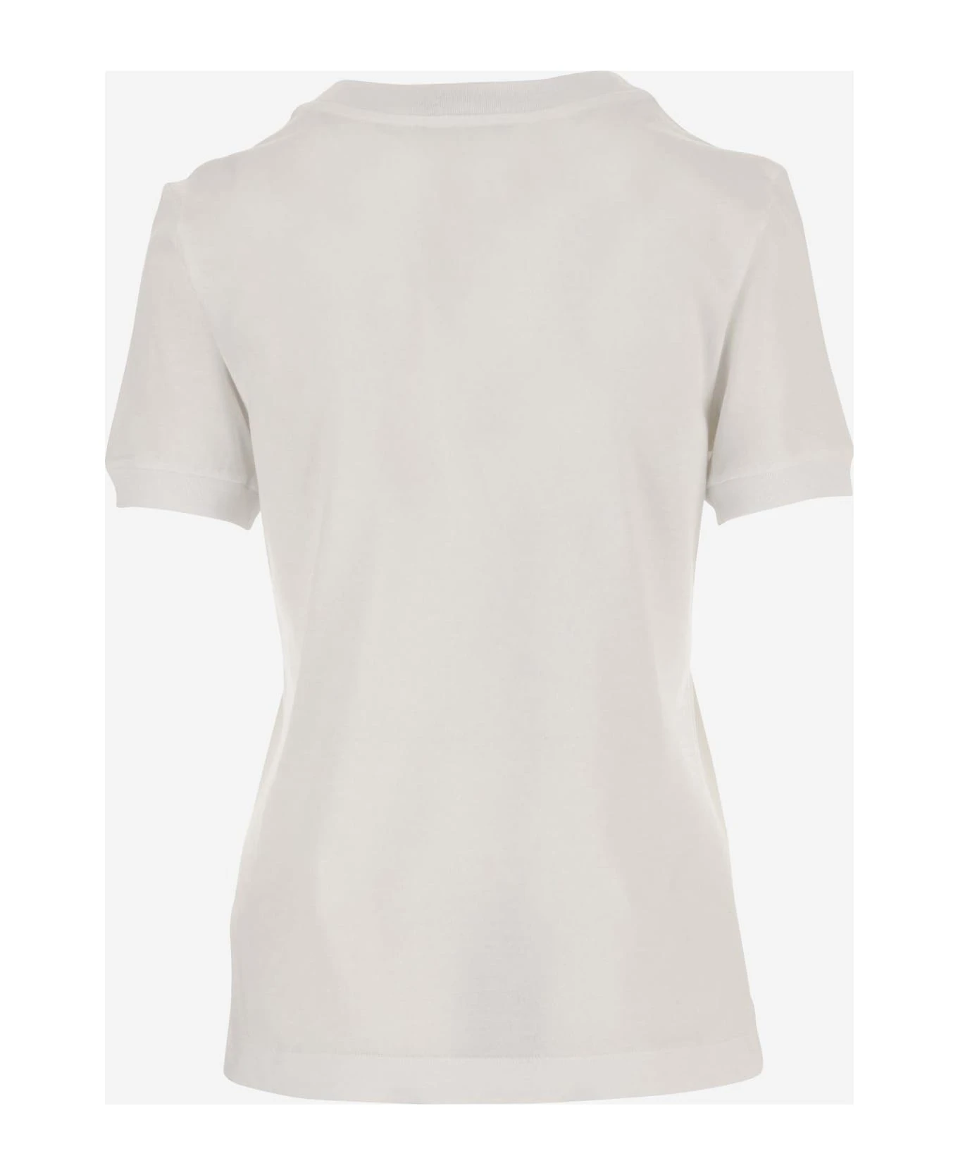 Dolce & Gabbana Cotton T-shirt With Dg Logo Plaque 2 Dolce & Gabbana Cotton T-shirt With Dg Logo Plaque - Image 2