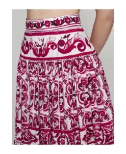 Dolce & Gabbana Majolica Print Cotton Maxi Skirt -Italist Store f9538a2bd828ffd459840f9d861bffb6