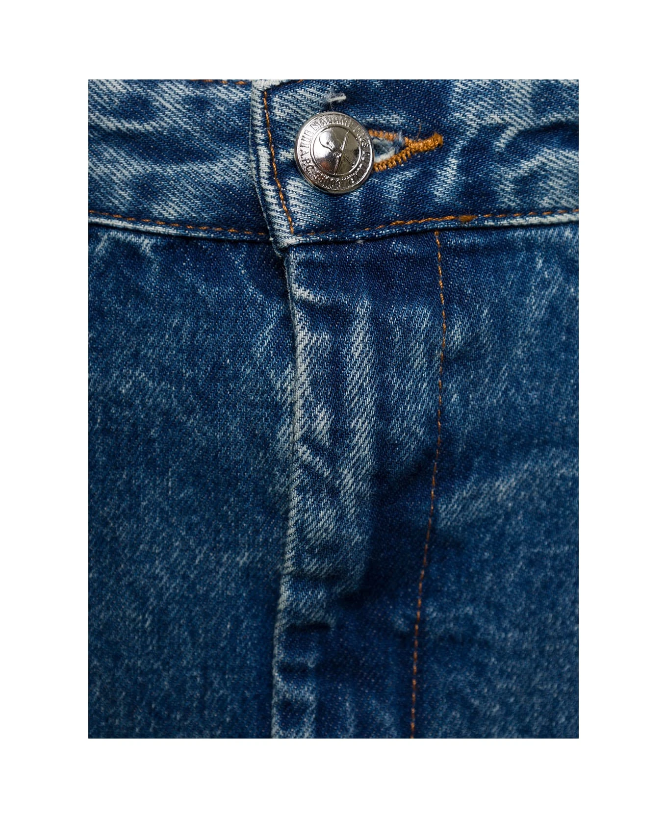 A.P.C. Oversized Midi Light Blue Skirt In Cotton Denim Woman 3 A.P.C. Oversized Midi Light Blue Skirt In Cotton Denim Woman - Image 3