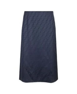FENDI Twill Midi Skirt
