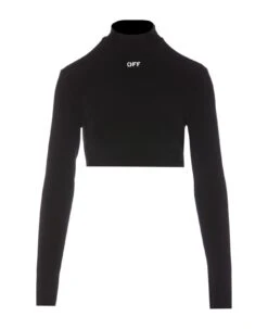 Off-White Long Sleeves Logo Top