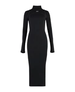 Off-White Cotton Midi-dress