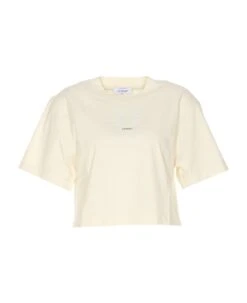 Off-White Small Arrow Pearls Cropped T-shirt
