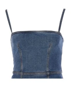 Alexander McQueen Stone Washed Denim Mini Dress -Italist Store fcd6ae4bd6be3ec72113e177923a0483