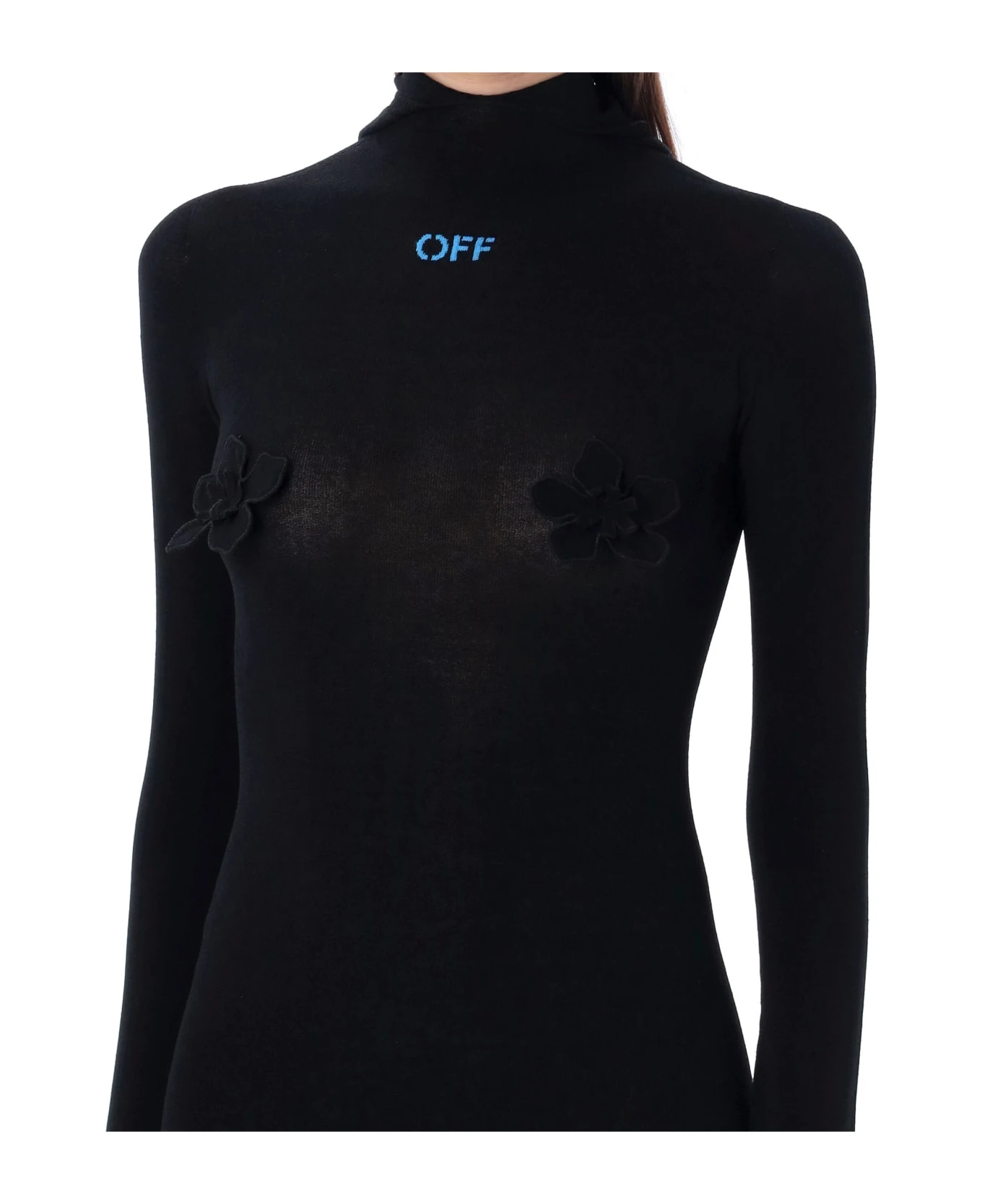 Off-White Flower Long Dress 5 Off-White Flower Long Dress - Image 5