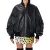 Anja Leather Bomber